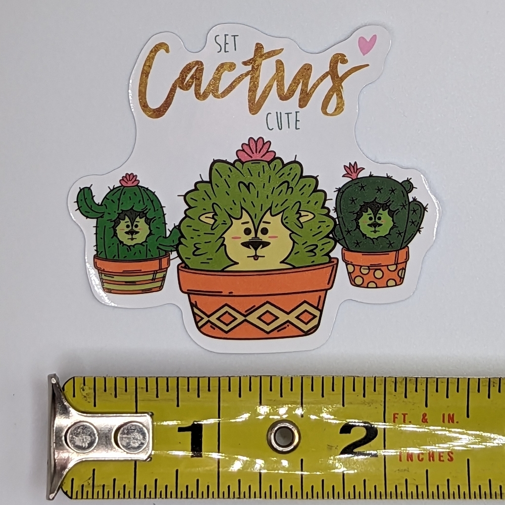 Cactus Cute Faces Sticker - Picture 2 of 2
